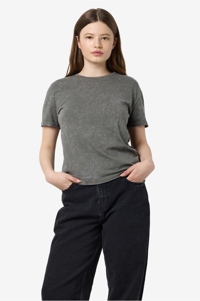 NMBRANDY WASHED S/S TOP JRS NOOS 27033185 CHARCOAL GRAY